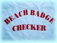 Back of T-Shirt, Beach Badge Checker